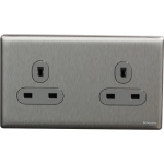 Schneider Electric 施耐德電氣 NUXT426_SS UNICA X 13A 250V~ 雙位插座 (炫星銀)